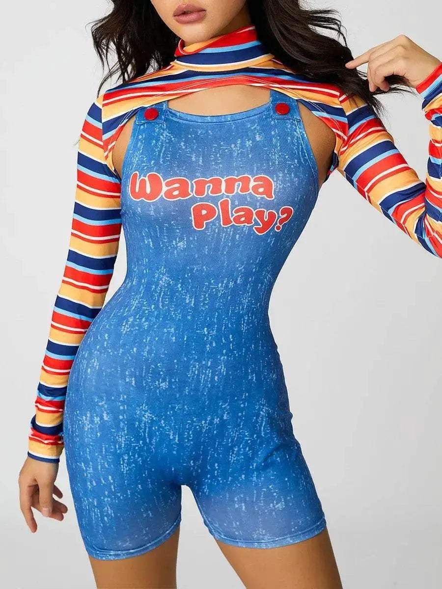 Premium Halloween Two Piece Chucky Cosplay For Women - Image 4