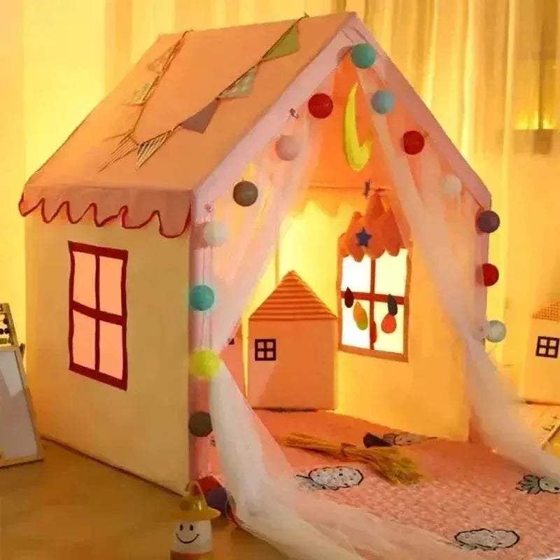Premium Indoor Princess Tent Playhouse Foldable For Kids
