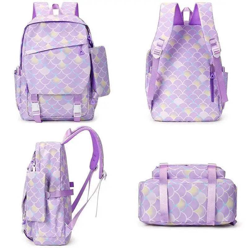 Premium Kids Backpack Set Little Mermaid Theme Three Piece For Kids Aged 7 To 13 - Image 2