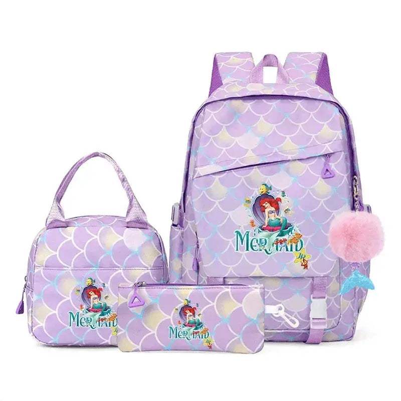 Premium Kids Backpack Set Little Mermaid Theme Three Piece For Kids Aged 7 To 13 - Image 31