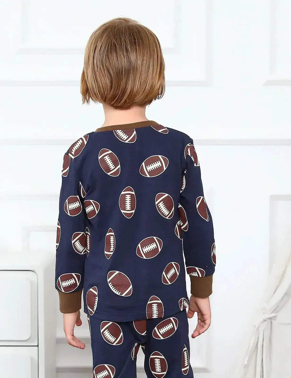 Premium Kids Football Pajama Set With Cotton Spandex For Ages 2 To 14 - Image 3