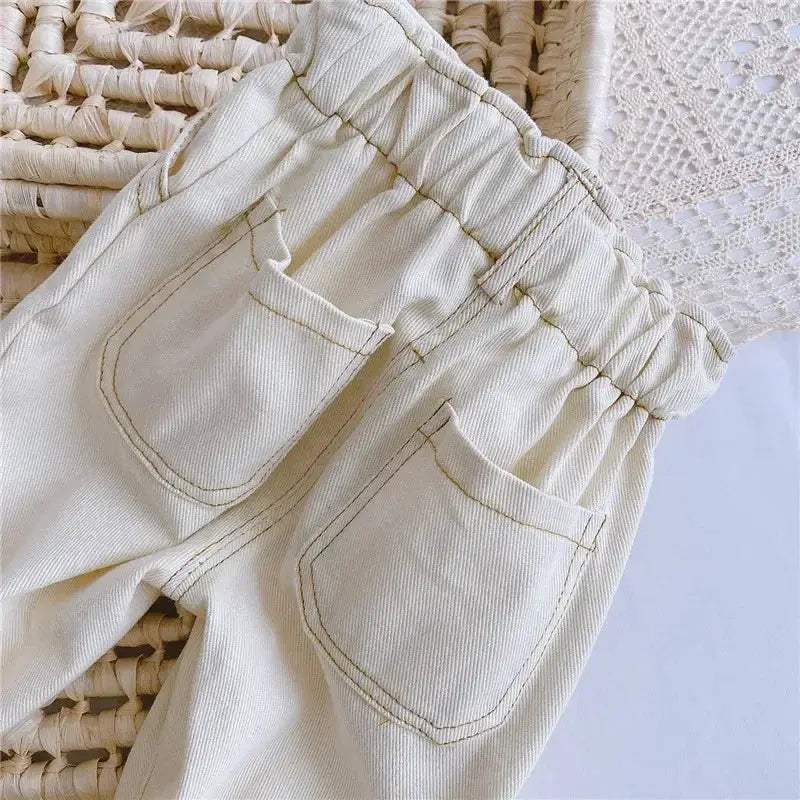Premium Kids Jeans High Waist Comfort Fit For Boys And Girls Ages 9M To 4Y Autumn Spring - Image 4
