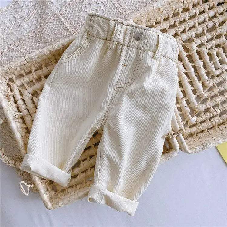 Premium Kids Jeans High Waist Comfort Fit For Boys And Girls Ages 9M To 4Y Autumn Spring - Image 7