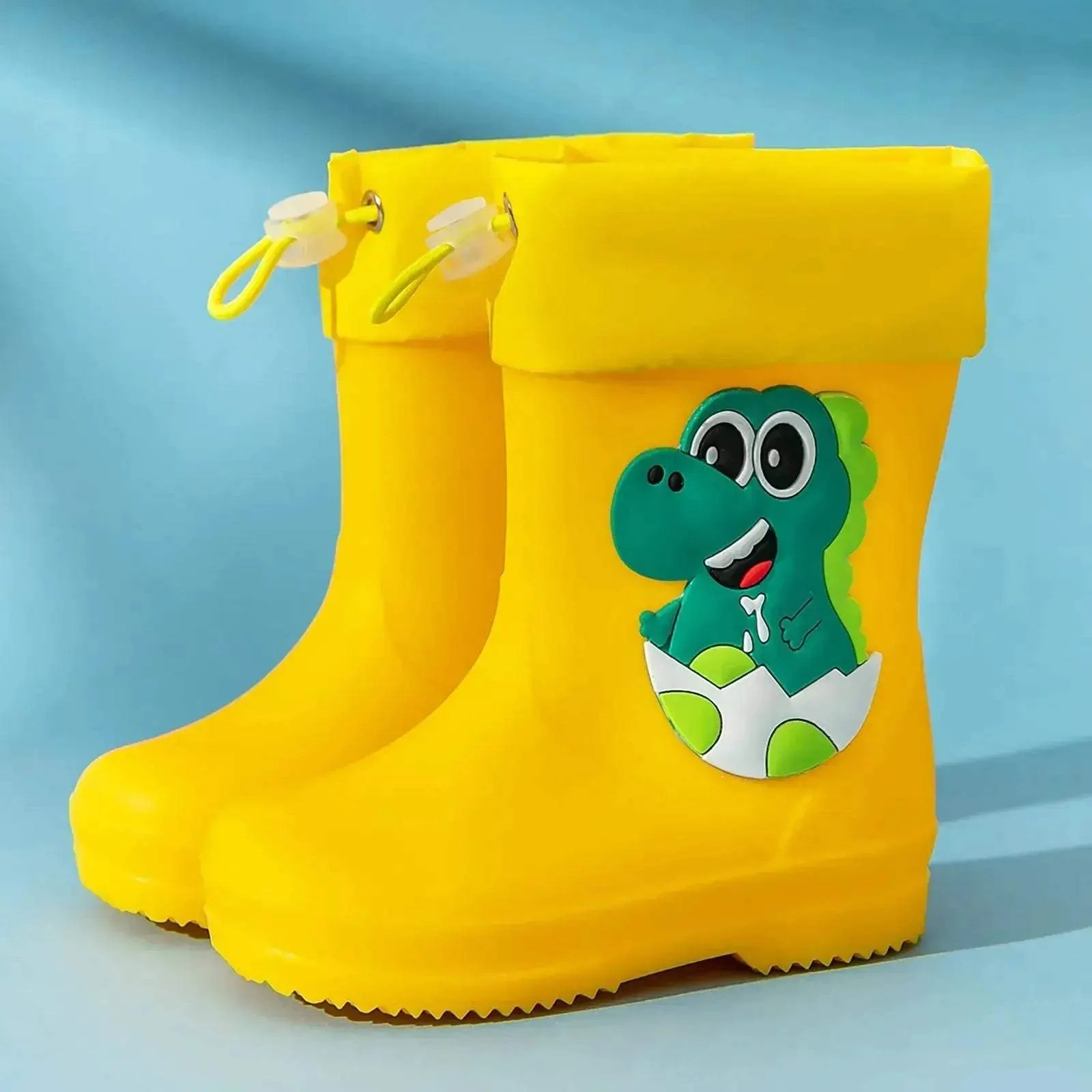 Premium Kids Waterproof Rain Boots With Cartoon Dinosaur Design For Toddlers - Image 2