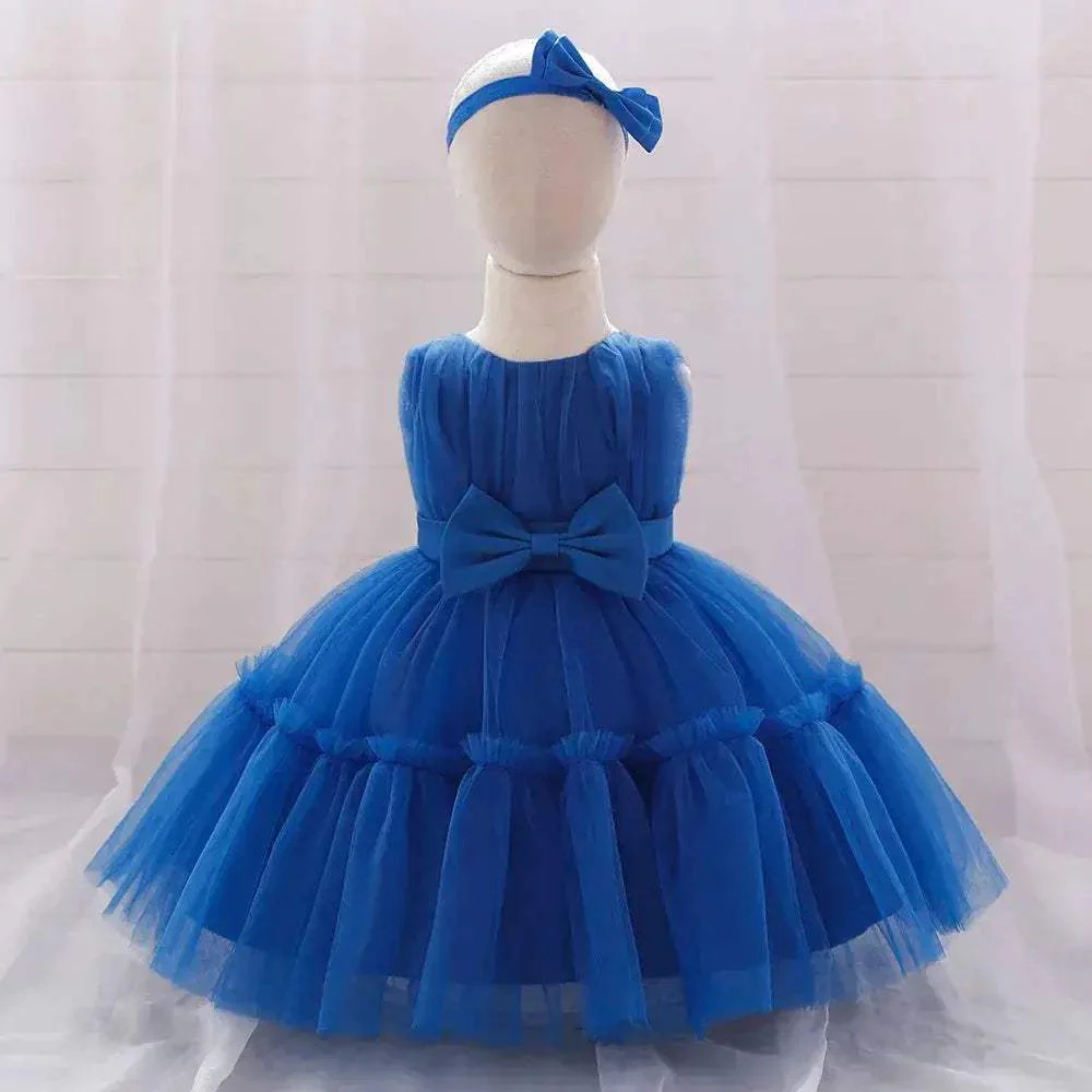 Premium Lace Two Piece Baby Girls Party Dress Set With Bow For Infants And Toddlers Birthday Princess Gown - Image 10