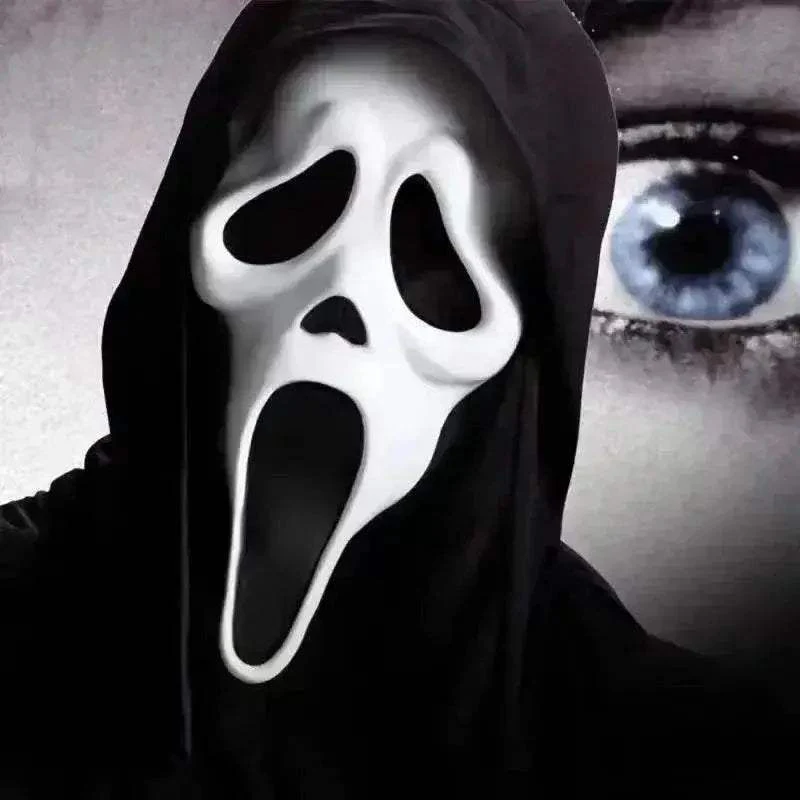 Premium Latex Mask Full Head Scream Ghostface For Halloween