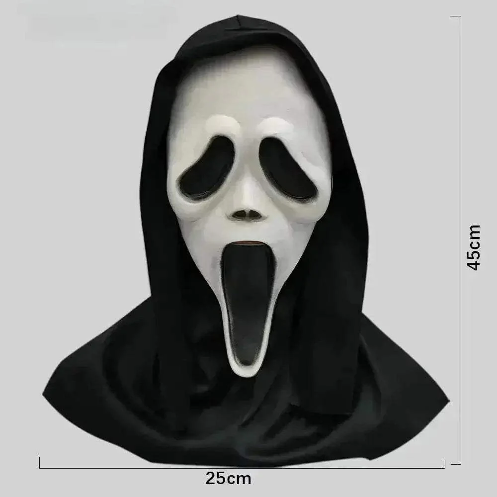 Premium Latex Mask Full Head Scream Ghostface For Halloween - Image 8