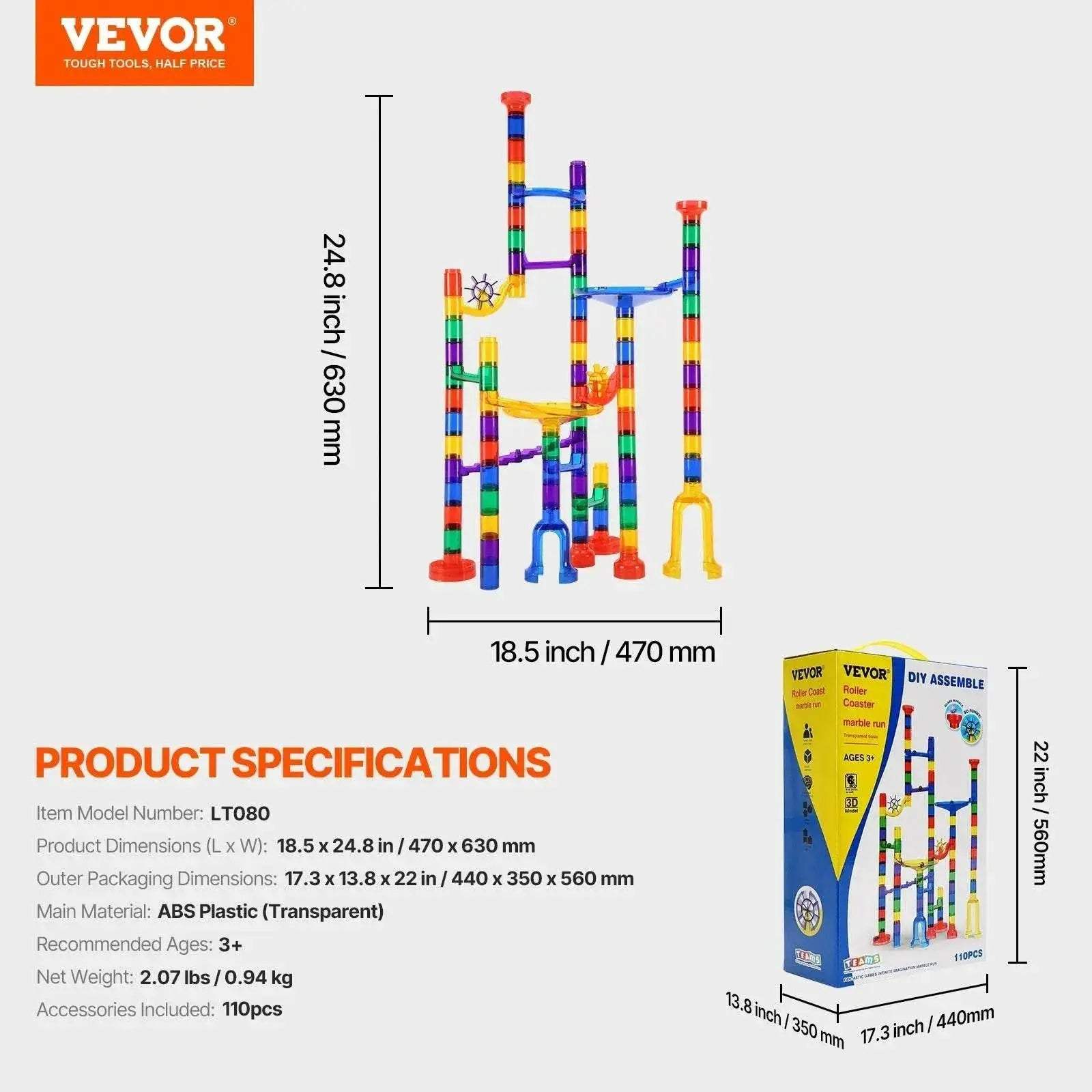Premium Marble Run Set For Kids Glow In The Dark Marbles - Image 7