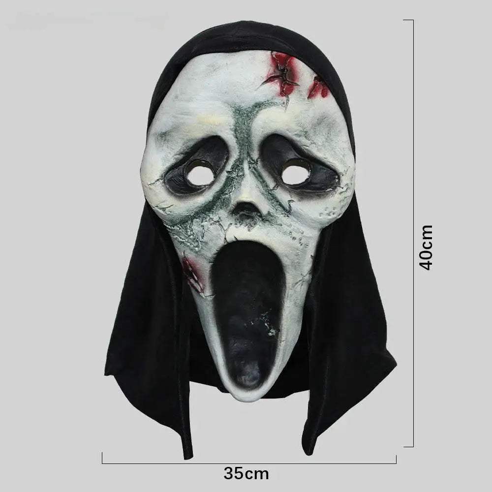 Premium Mask White Latex Full Head Skull For Adults - Image 13