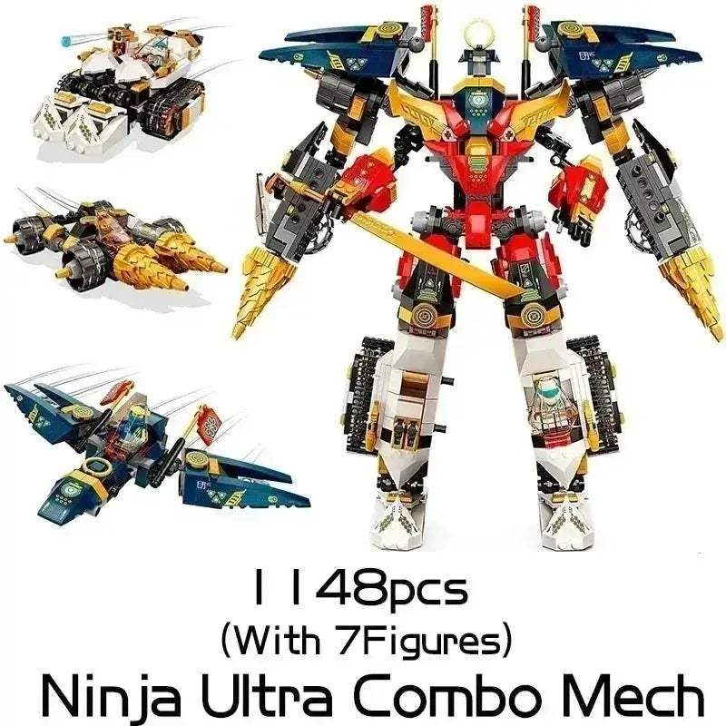 Premium Mecha Building Block Set 4 In 1 Aircraft Tank Robot For Boys Aged 6 To 12
