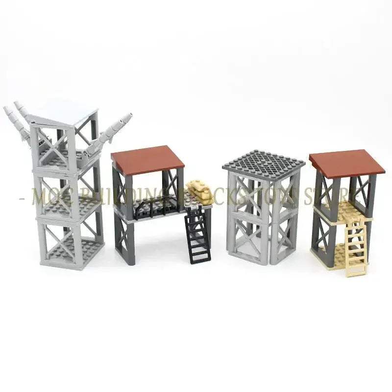 Premium Military Scene Building Set Lego Compatible With Barbed Wire Sandbags And Army Figures For Military Enthusiasts - Image 4