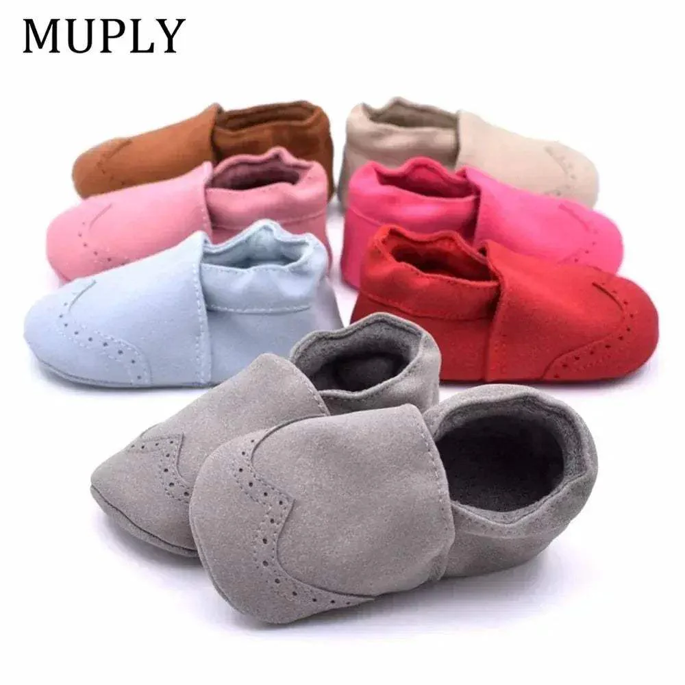 Premium Nubuck Leather Baby Shoes First Walker Soft Sole - Image 2