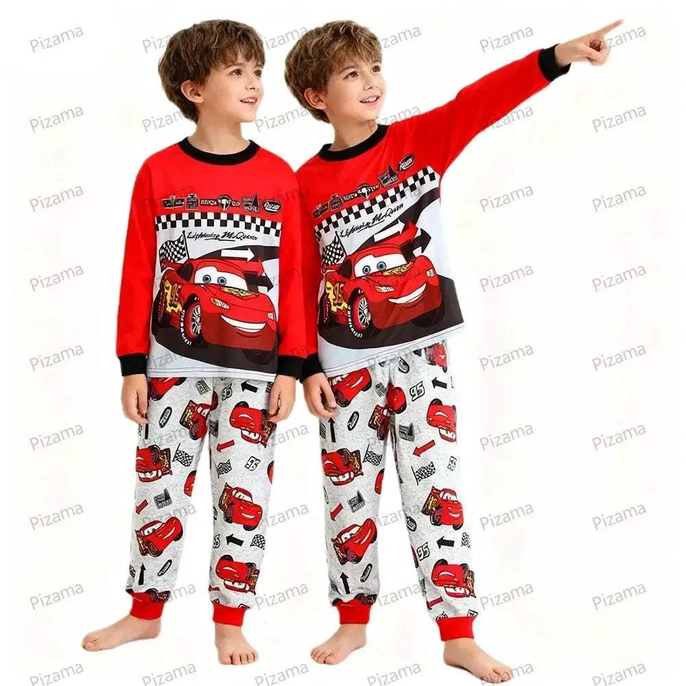 Premium Pajama Sets 100 Percent Cotton Pixar McQueen Print For Boys Aged 2 To 7 Years Disney Sleepwear - Image 4