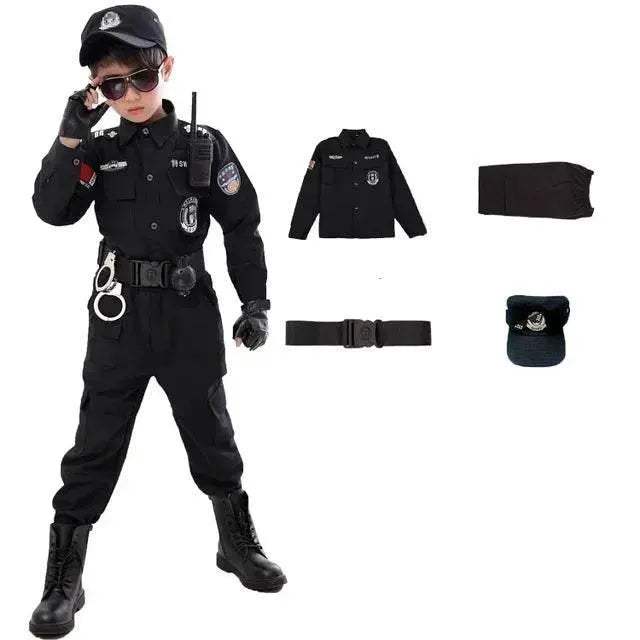 Premium Policeman Costume Realistic Uniform For Kids - Image 10
