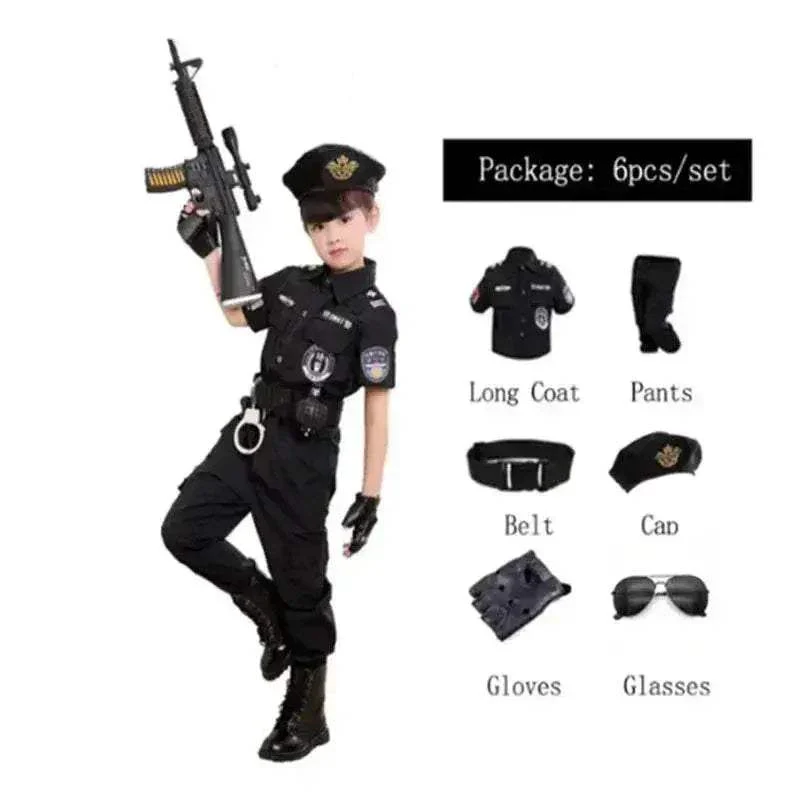 Premium Policeman Costume Realistic Uniform For Kids - Image 11