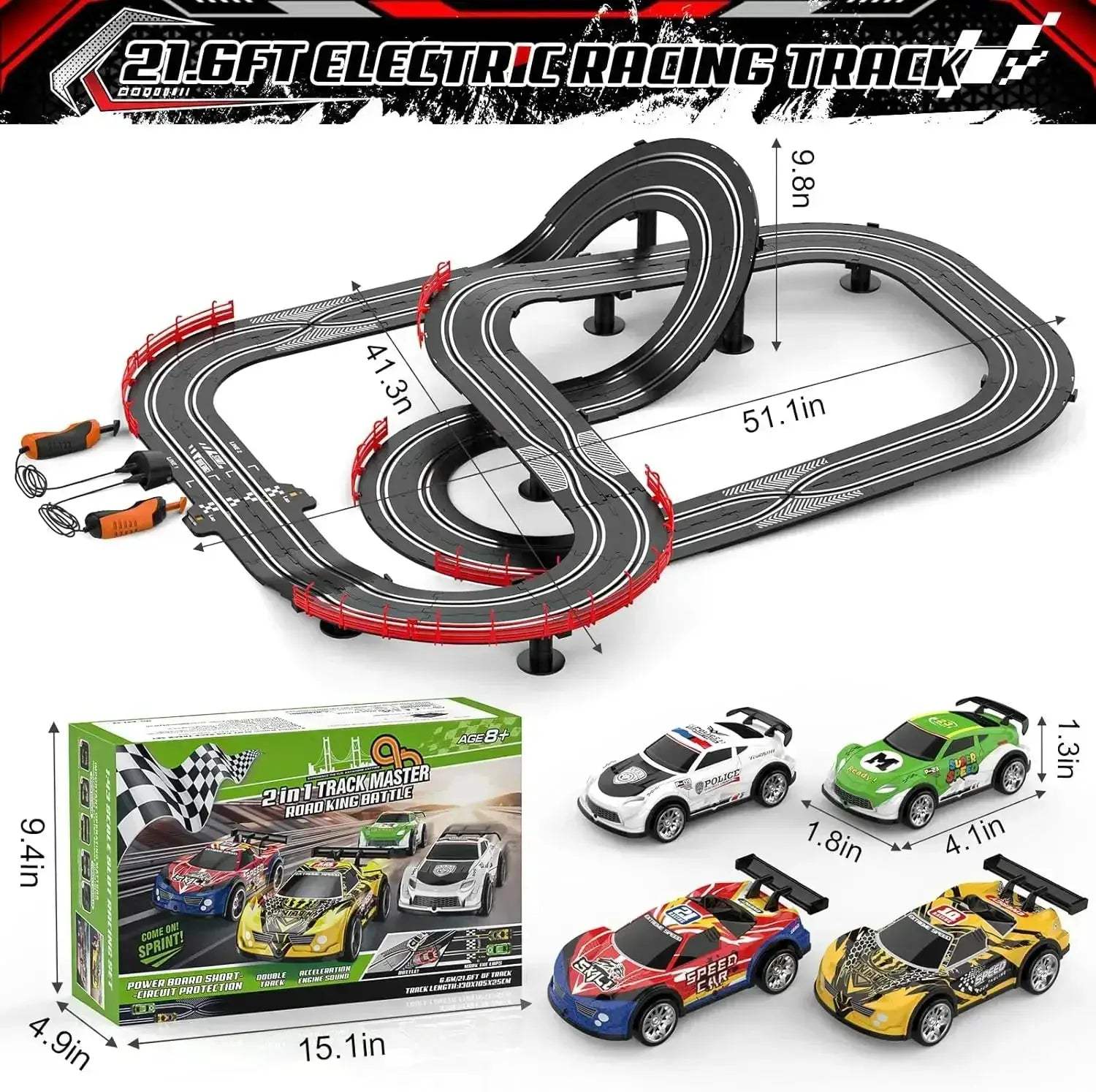 Premium Realistic Slot Car Track Set With Circular Slope - Image 6