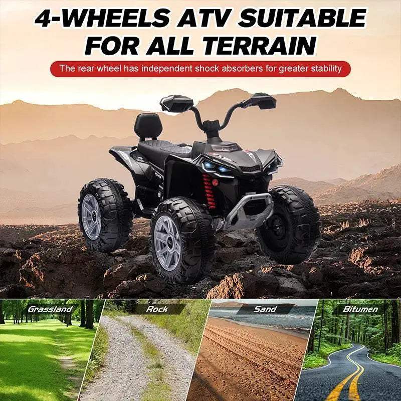 Premium Ride On Car 24V 4 Wheel ATV Suspension Toddlers - Image 3