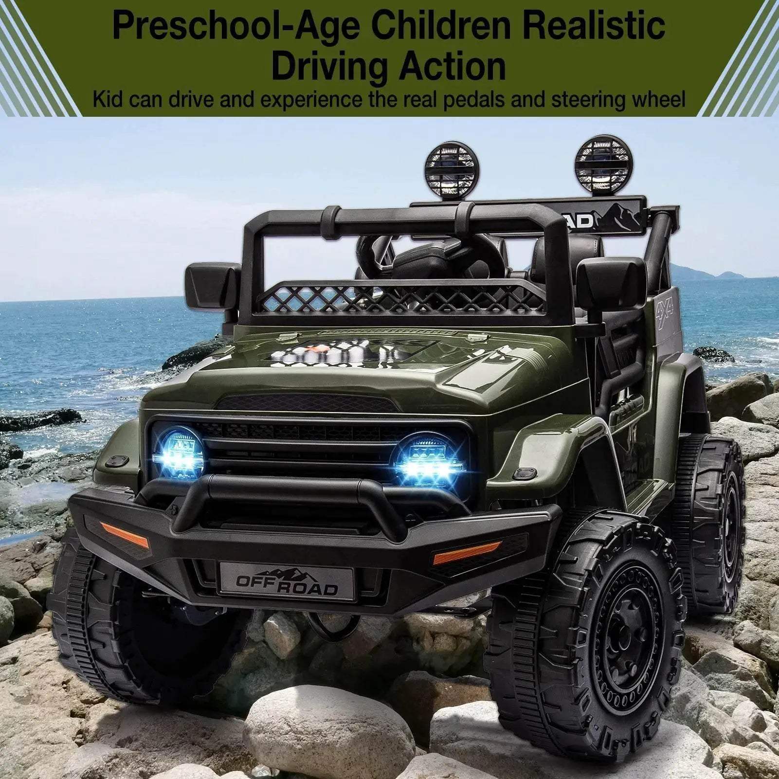 Premium Ride On Truck Remote Control Lights For Kids - Image 3