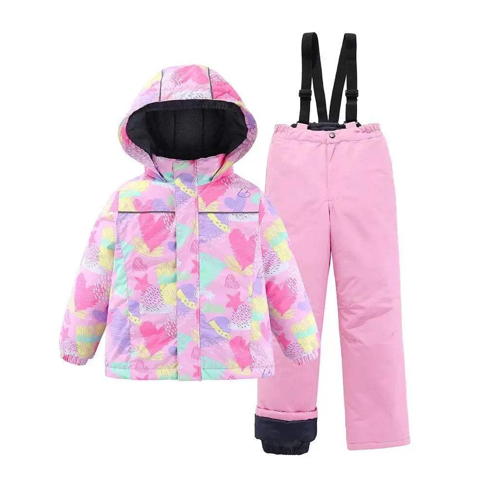 Premium Ski Suit Set Waterproof Windproof Warm For Kids - Image 17