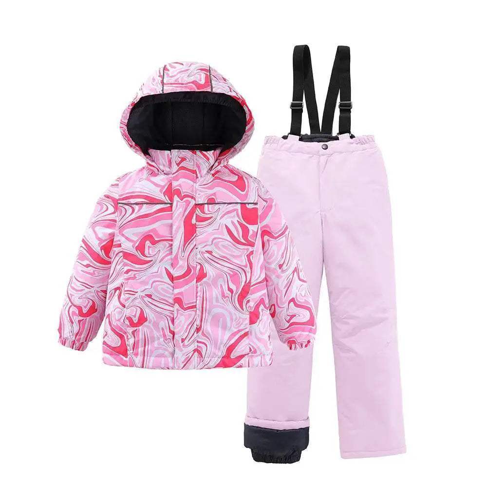 Premium Ski Suit Set Waterproof Windproof Warm For Kids - Image 26