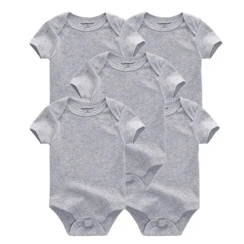 Premium Soft 100 Percent Cotton Baby Bodysuits 5 Pack Cartoon Short Sleeve All Seasons Unisex For Newborns - Image 7
