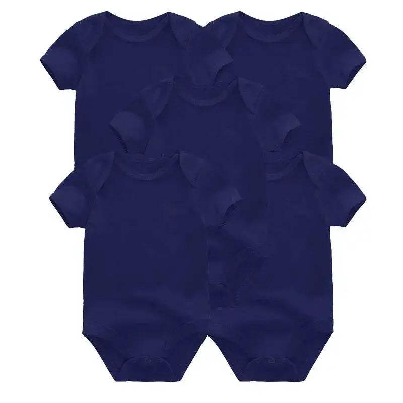 Premium Soft 100 Percent Cotton Baby Bodysuits 5 Pack Cartoon Short Sleeve All Seasons Unisex For Newborns - Image 8
