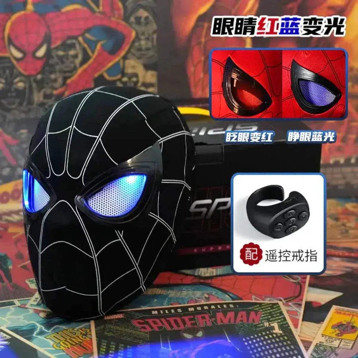 Premium Spider Man Mask Movable Eyes Remote Control Adults - Image 7