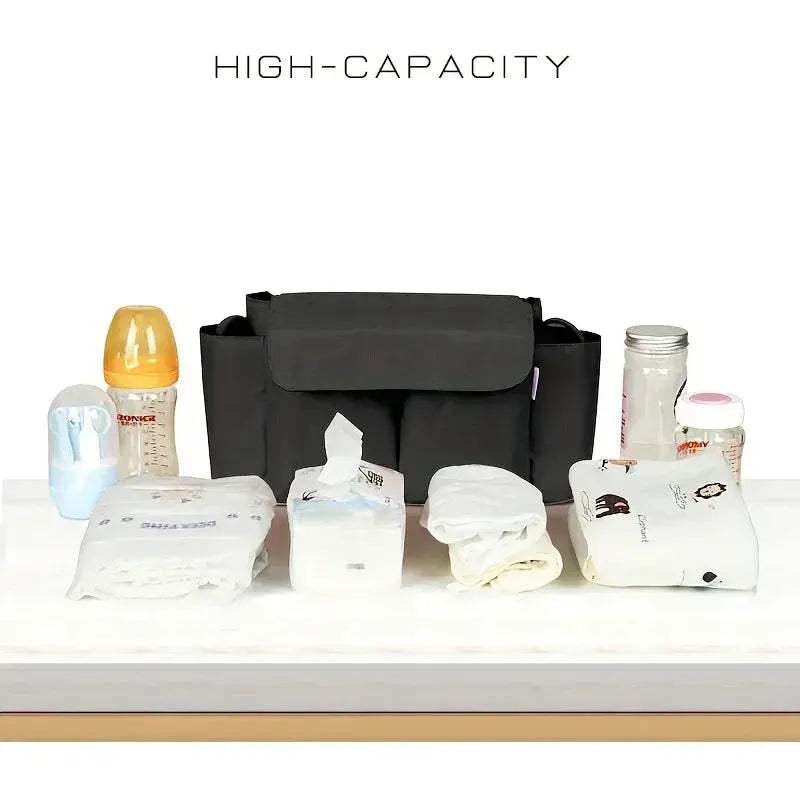 Premium Stroller Organizer Bags Large Capacity Bottle Holder For Moms On The Go - Image 3