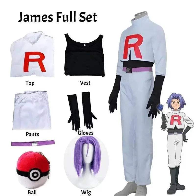 Premium Team Rocket Cosplay Costume Full Set Unisex - Image 9