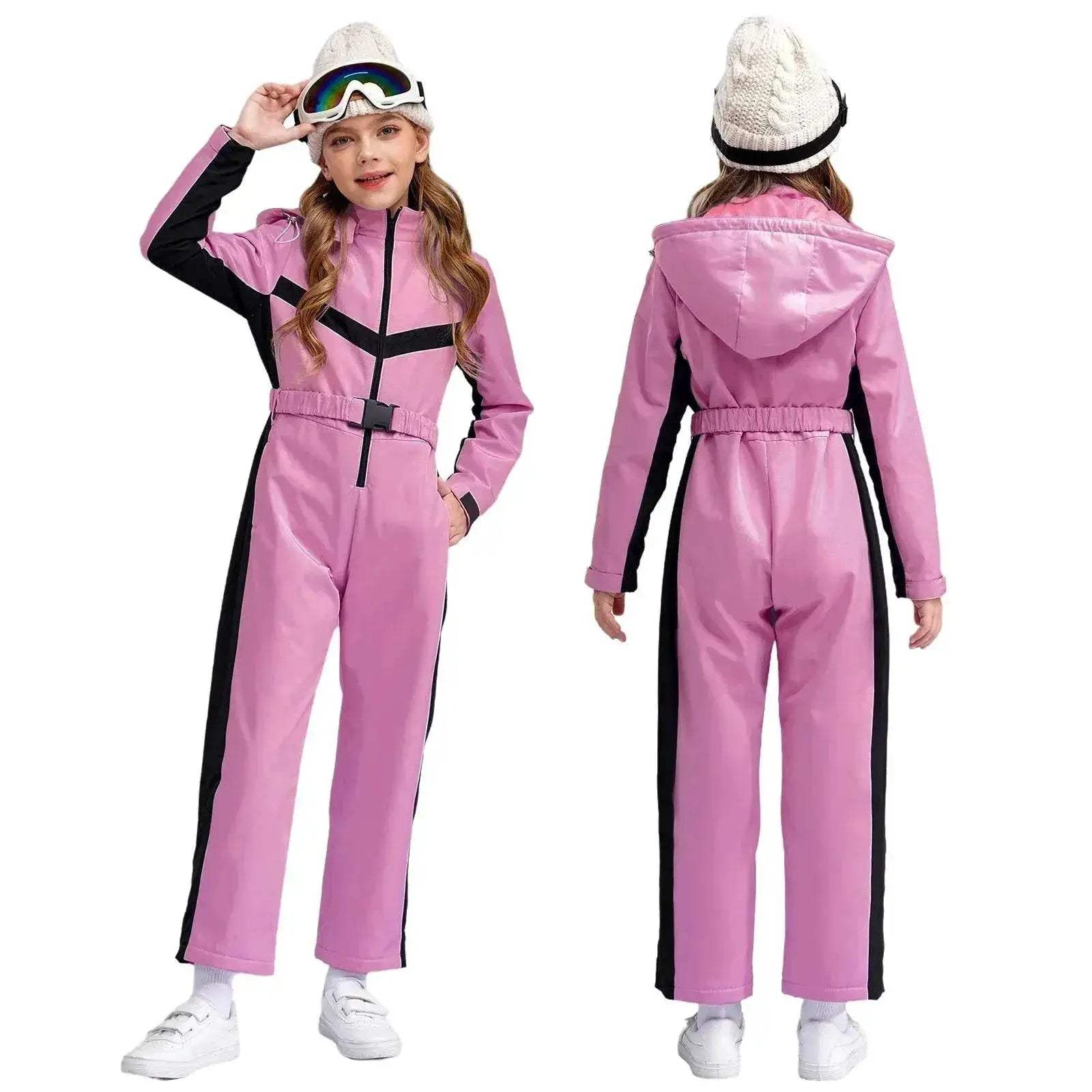 Premium Waterproof Ski Suit With Removable Hood For Girls - Image 9