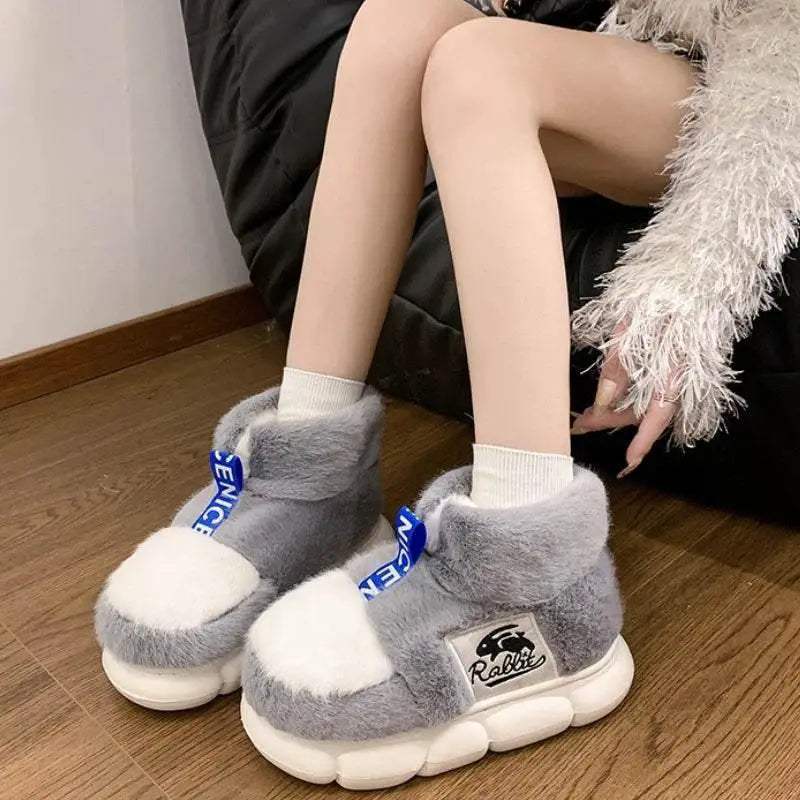 Premium Winter Boots Plush Lining Platform Heel High Top Snow Boots For Women And Men - Image 3