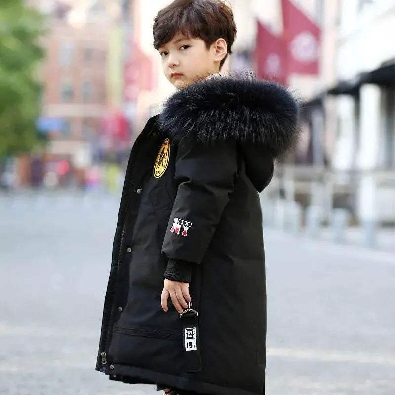 Premium Winter Down Jacket Hooded Thick Warm For Boys - Image 8