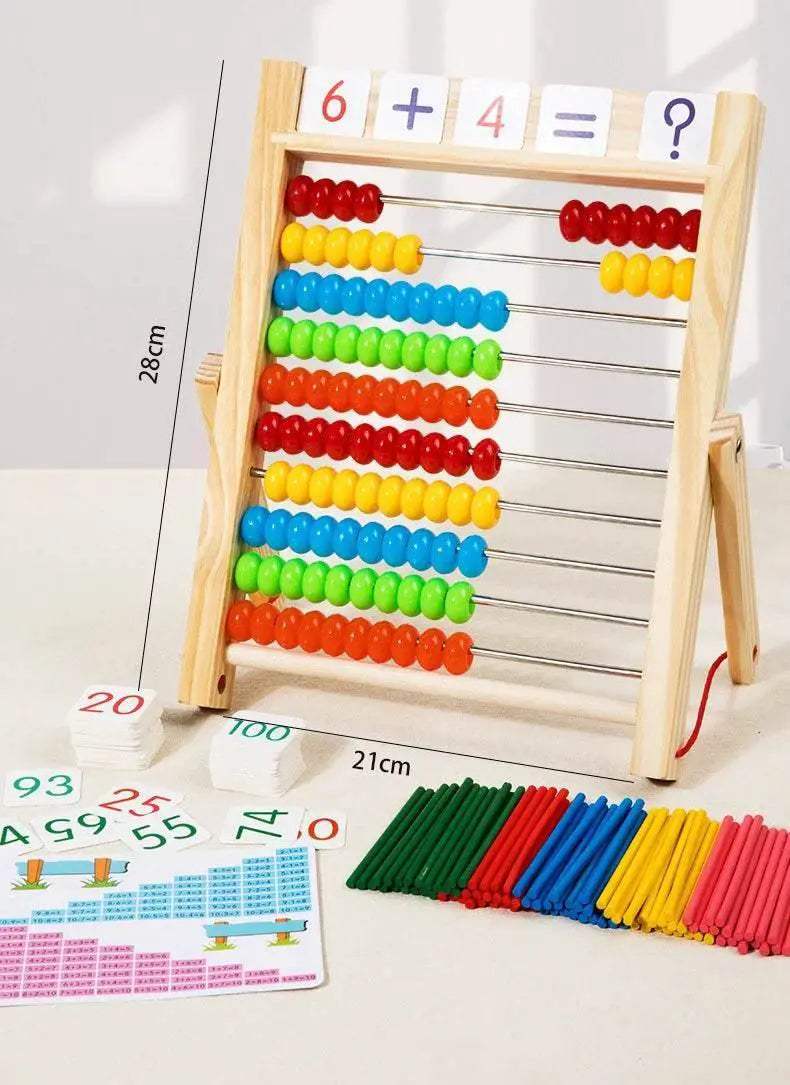 Premium Wooden Abacus 10 Row Counting Beads For Kids - Image 8