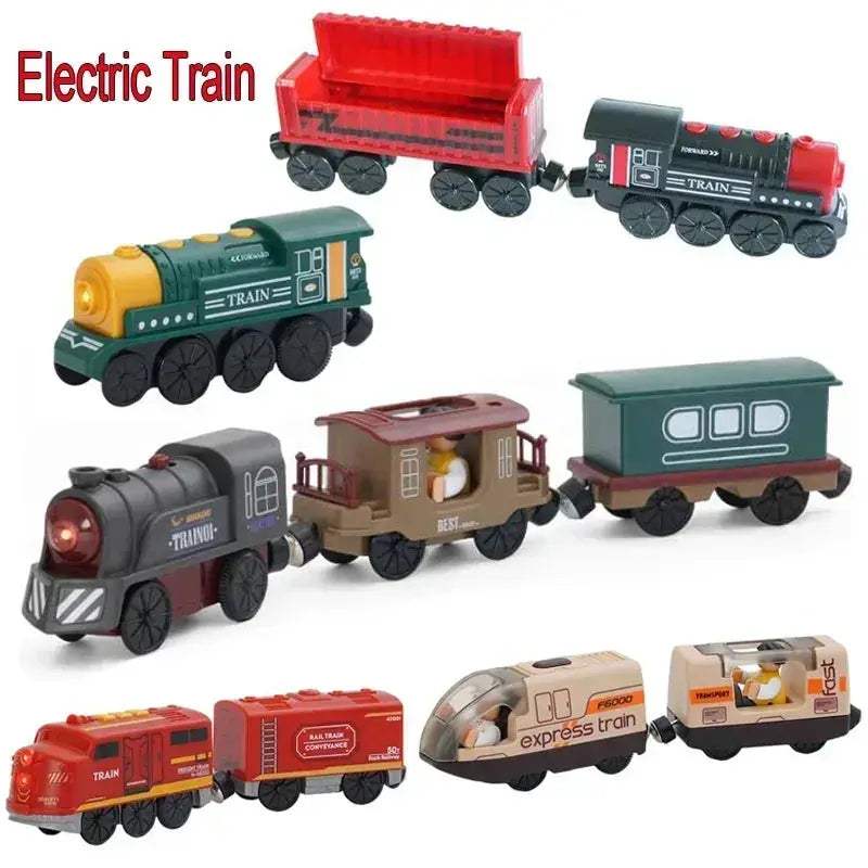 Premium Wooden Train Set For Kids With Compatible Track