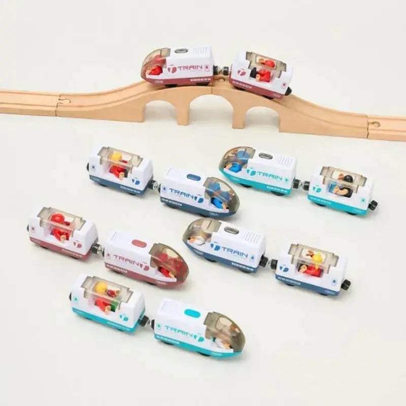 Premium Wooden Train Set For Kids With Compatible Track - Image 2
