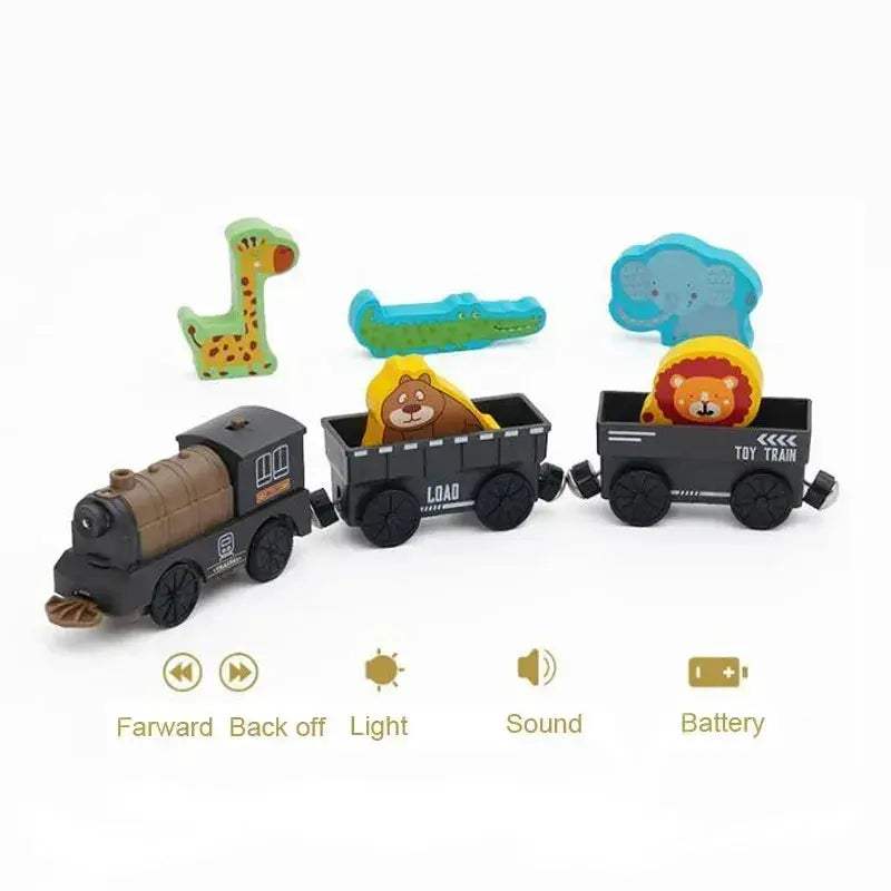 Premium Wooden Train Set For Kids With Compatible Track - Image 5
