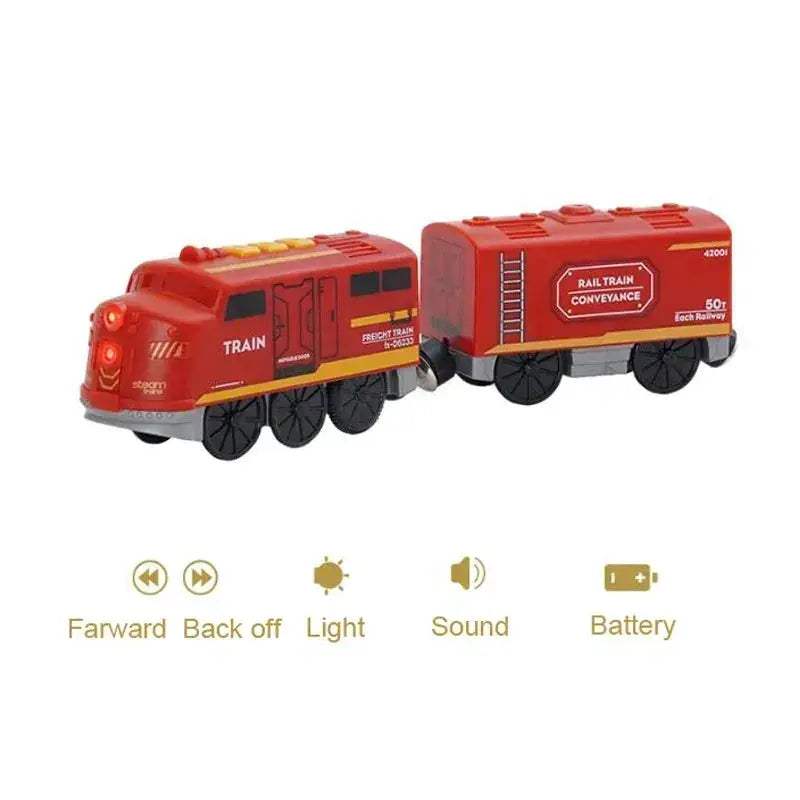 Premium Wooden Train Set For Kids With Compatible Track - Image 6