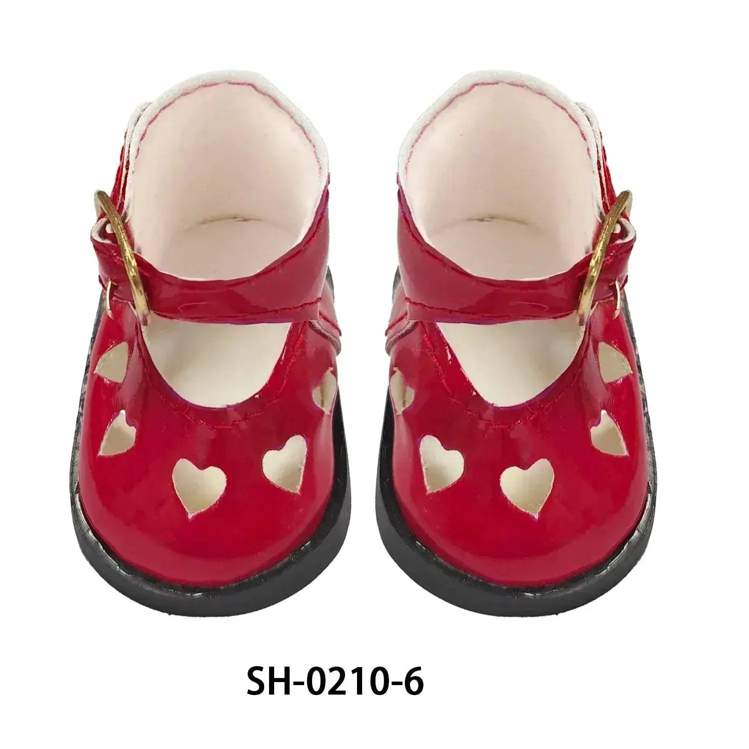 PU Leather Heart Bow Doll Shoes For 14 Inches Dolls - Image 13