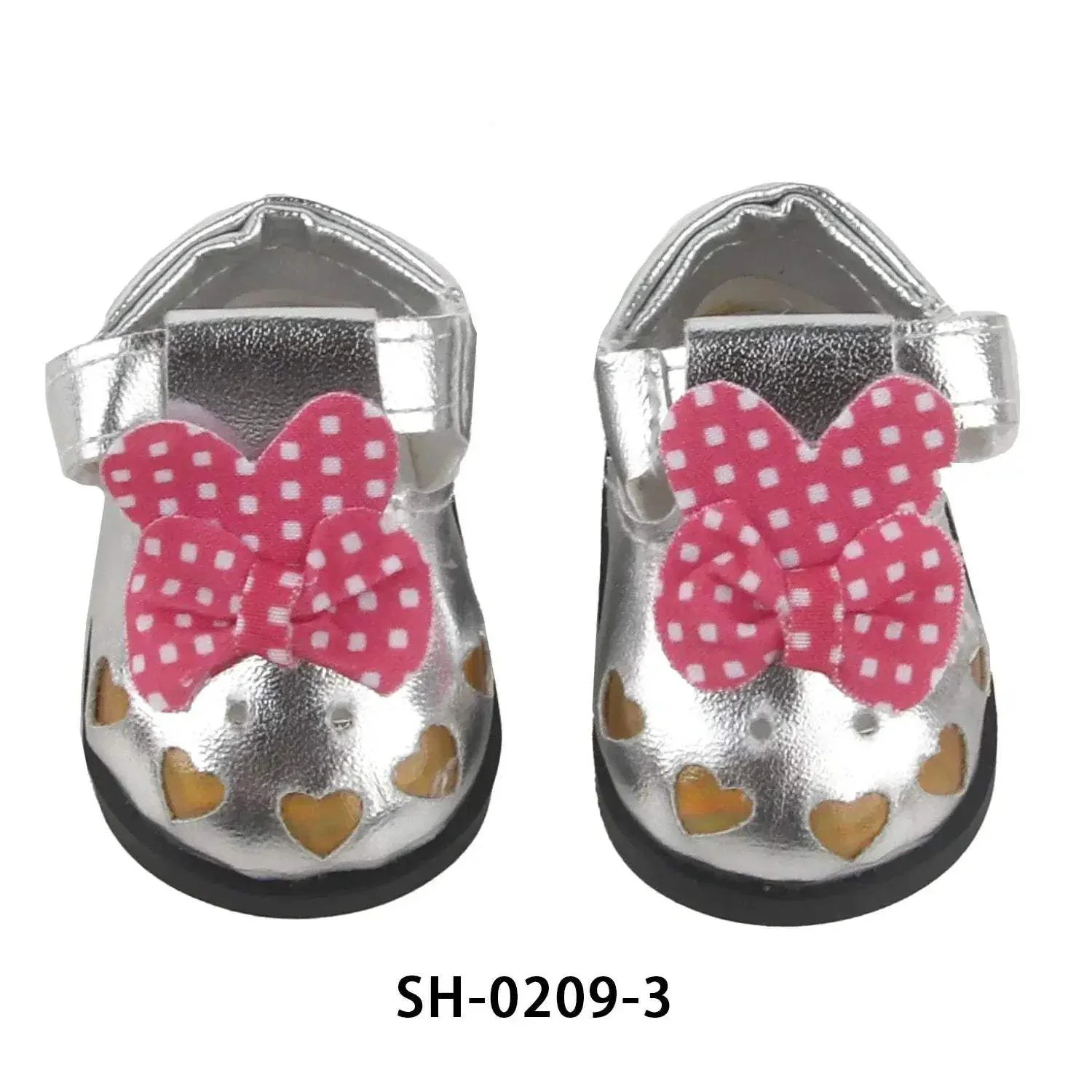 PU Leather Heart Bow Doll Shoes For 14 Inches Dolls - Image 22