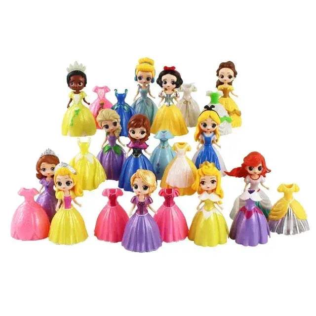 PVC Princess Action Figures With Interchangeable Clothes - Image 7