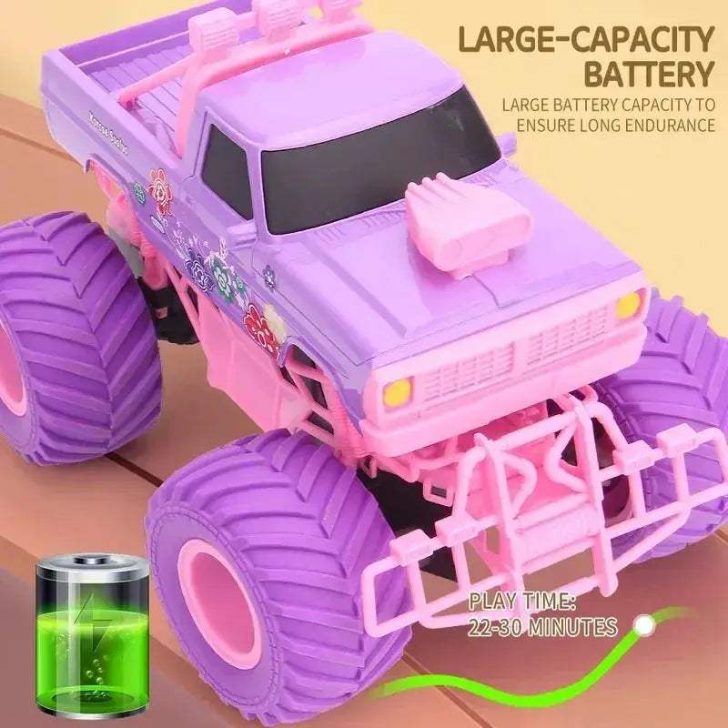 Q157 Pink 2.4GHz Remote Control Off-Road Climbing Car, Plastic Body, Includes Battery - Image 3