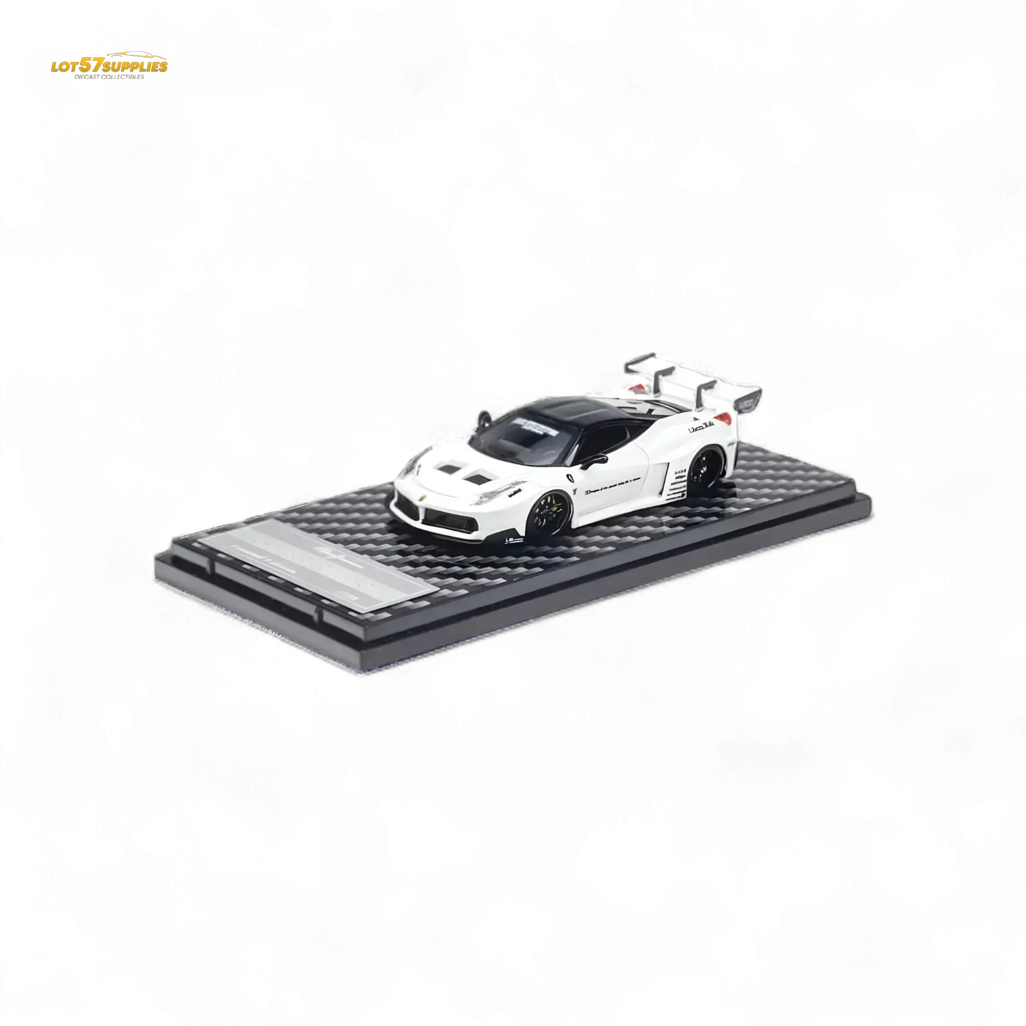 QIDIAN Ferrari 458 LBWK GT White 1:64 - Image 4