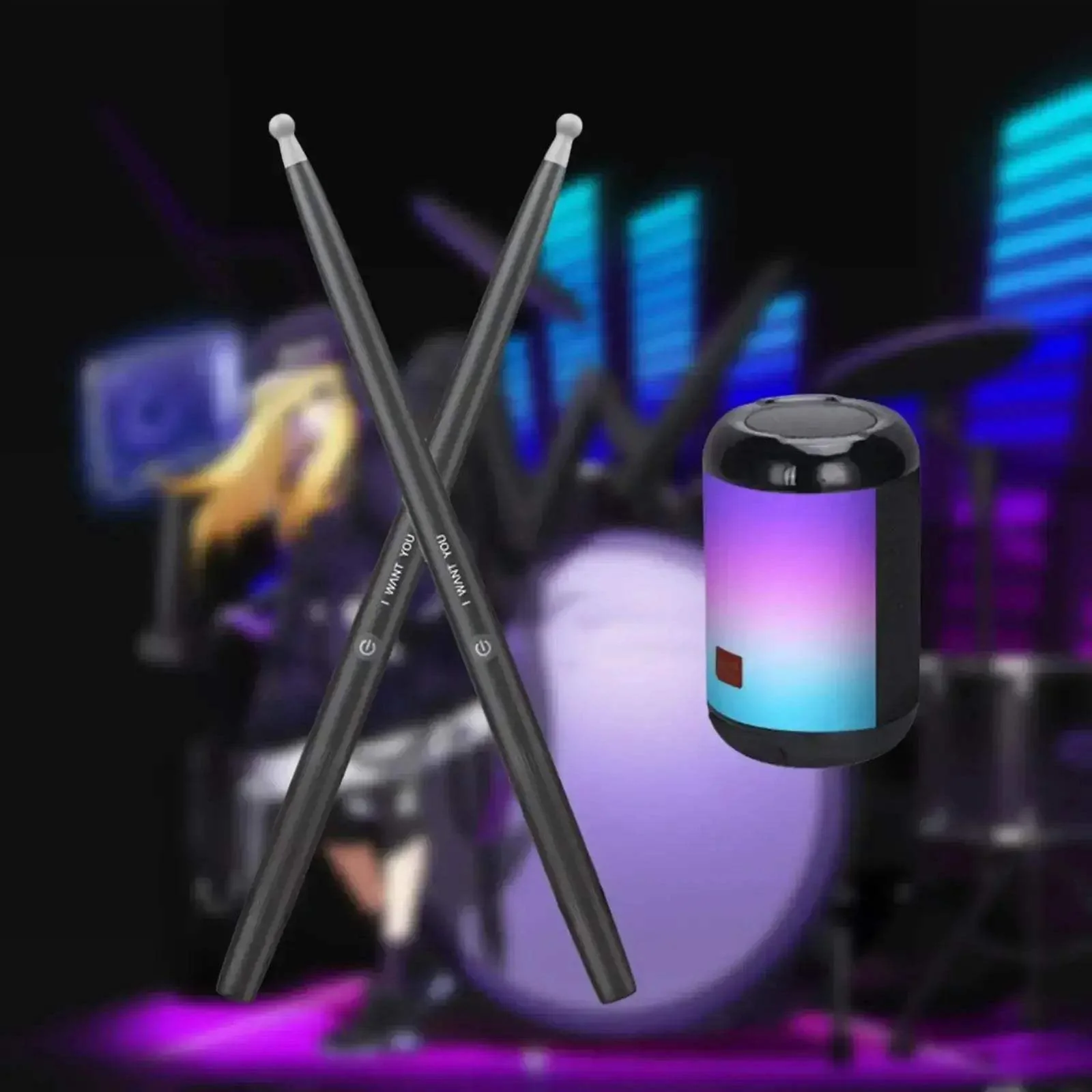 Quiet Portable Electronic Air Drum Set For Studio Practice - Image 3