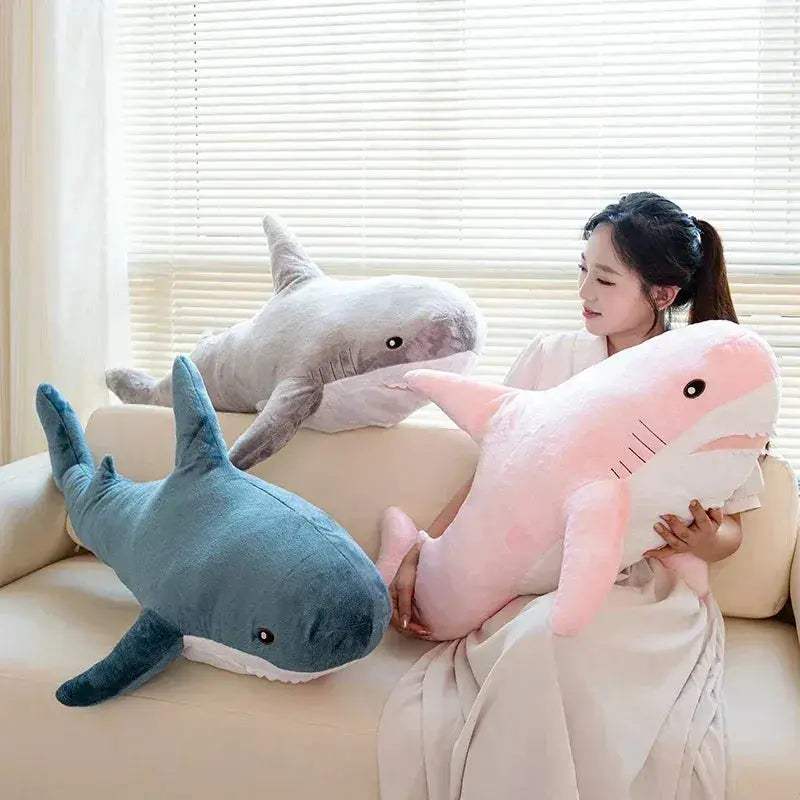 Rainbow Shark Plush Pillow for Kids Cozy Hugs and Comfort - Image 3