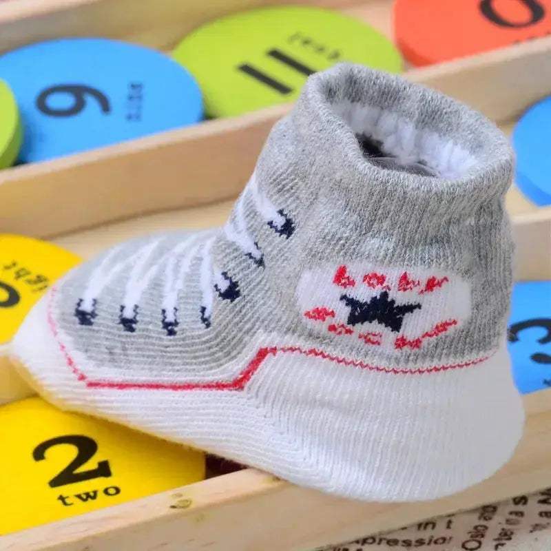Ranavoar Baby Socks Cotton Non Slip Rubber Soles For Newborns 0 To 12 Months - Image 3