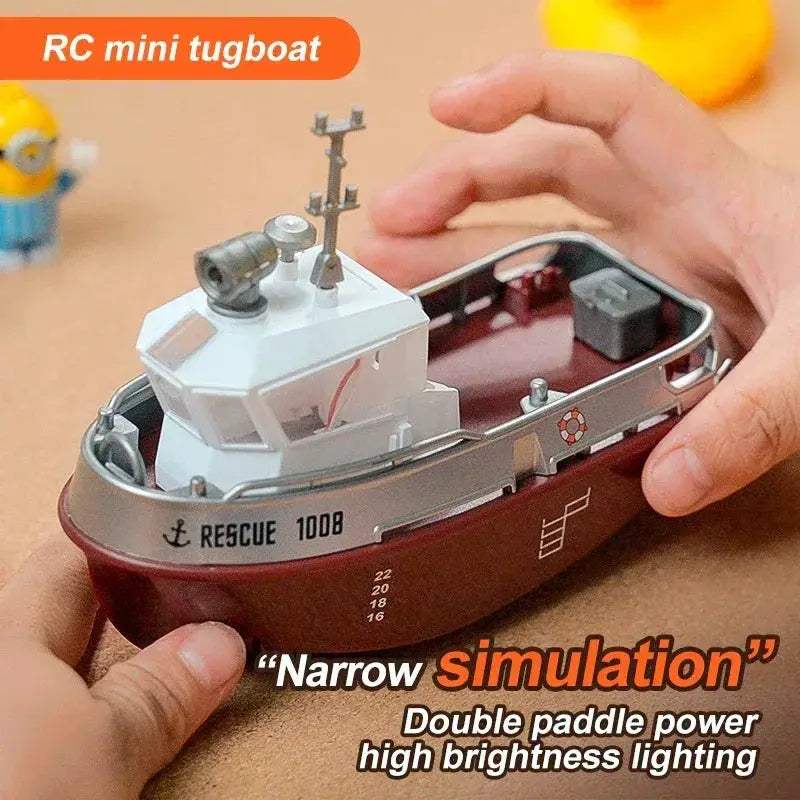RC Boat With Lights And Long Range Remote Control System
