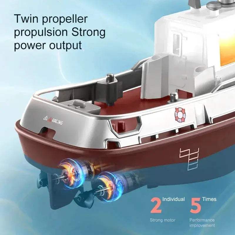 RC Boat With Lights And Long Range Remote Control System - Image 5