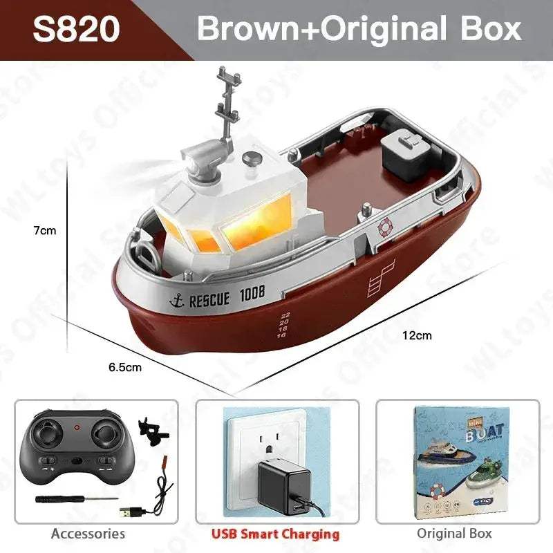 RC Boat With Lights And Long Range Remote Control System - Image 9