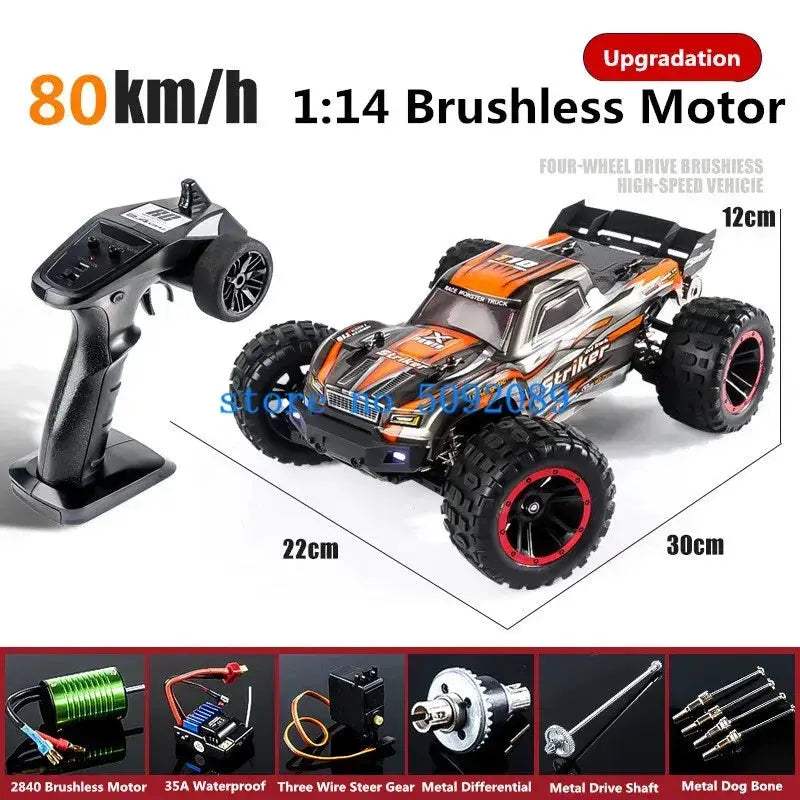 RC Drift Car With Metal Shocks Waterproof Brushless - Image 5