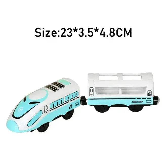 RC Electric Train Set With Diecast Locomotive And Magnetic Track - Image 35